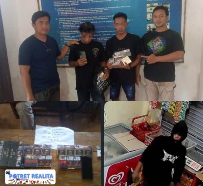 
 Polsek Tambak Amankan Dua Pelaku Curat Toko di Telukjati Dawang Gresik