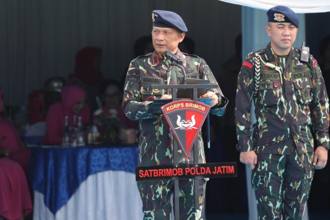 
 HUT ke-80 Korps Brimob Polri Kapolda Jatim Tegaskan Profesionalisme dan Humanisme