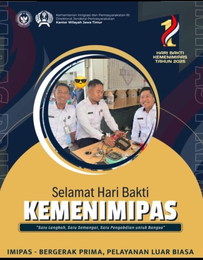 
 Di Balik Seragam Ada Hati: Yasin dan Staf Rutan Medaeng Rayakan Hari Bakti Kemenimipas dengan Ketulusan Pengabdian