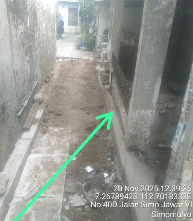 
 Proyek di Simo Jawar di Duga di Kerjakan Asal Jadi, Camat Sukomanunggal: Jika Tidak sesuai SPK Maka Dikenakan Sanksi