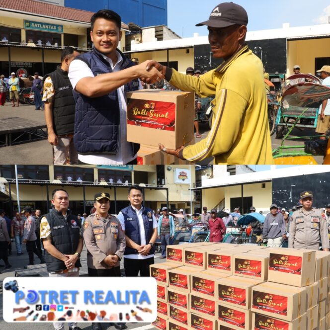 
 Reserse Presisi: Polres Tanjung Perak Gelar Baksos untuk Tukang Becak di Hari Jadi ke-78