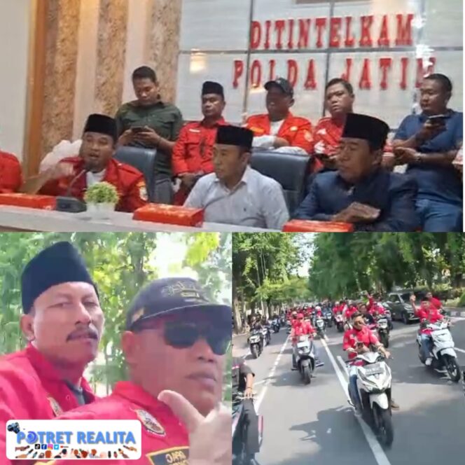 
 Ribuan Massa MADAS Sedarah Geruduk Polda Jatim Tuntut Keadilan atas Dugaan Salah Tangkap dan Penganiayaan