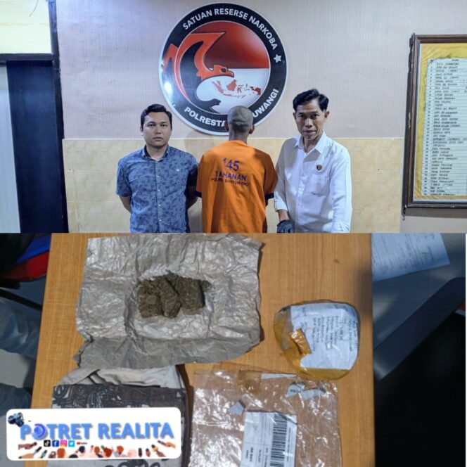 
 Ambil Paket Ganja, Pria 27 Tahun Diciduk Satresnarkoba Polresta Banyuwangi