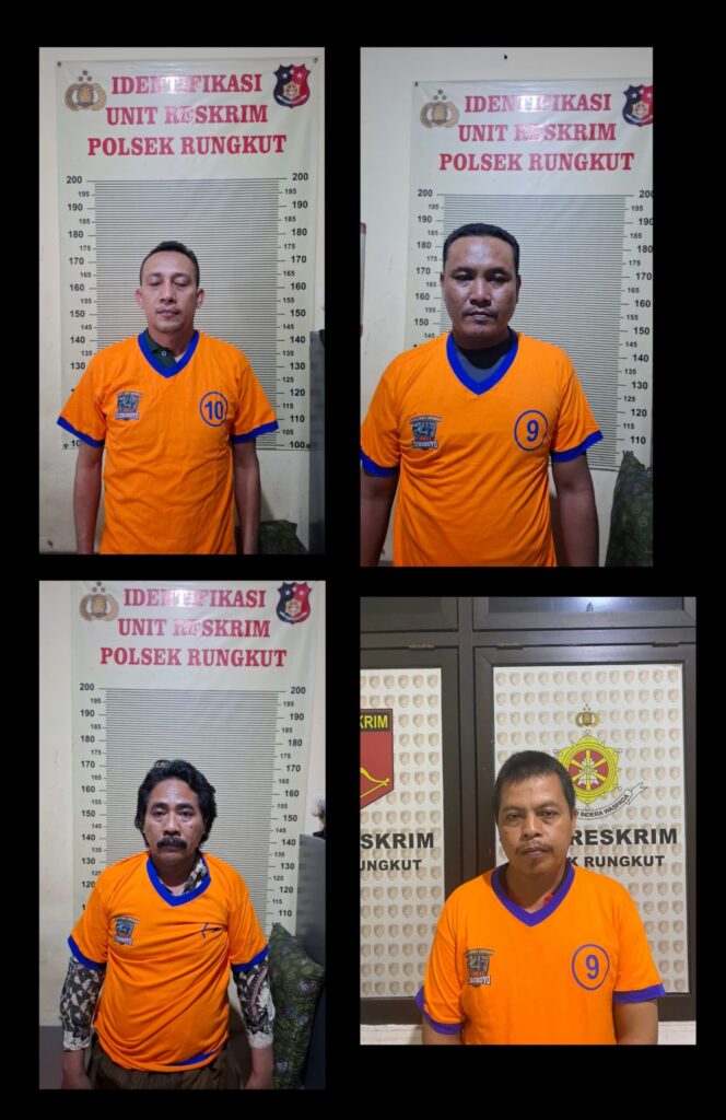 
 Polsek Rungkut Ungkap Kasus Penadahan Motor Curian di Apartemen Gunawangsa, Empat Orang Diamankan