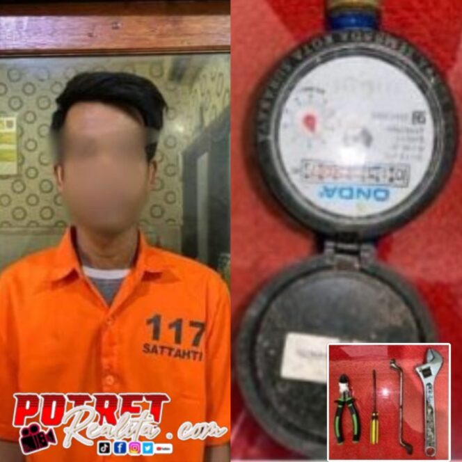 
 Residivis Pencurian Meteran PDAM Dibekuk Polsek Semampir, Beraksi di Lima Lokasi