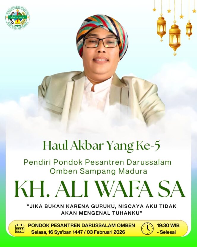 
 Ponpes Darussalam Omben Gelar Haul Akbar ke-5 KH. Ali Wafa SA, Rangkaian Acara Digelar Sepekan