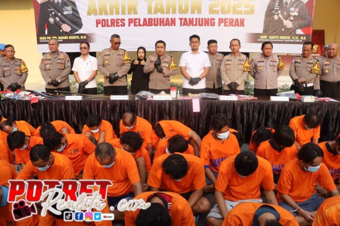 
 Anev Akhir Tahun 2025: Kriminalitas di Wilayah Pelabuhan Tanjung Perak Turun 13 Persen, Penyelesaian Perkara Meningkat