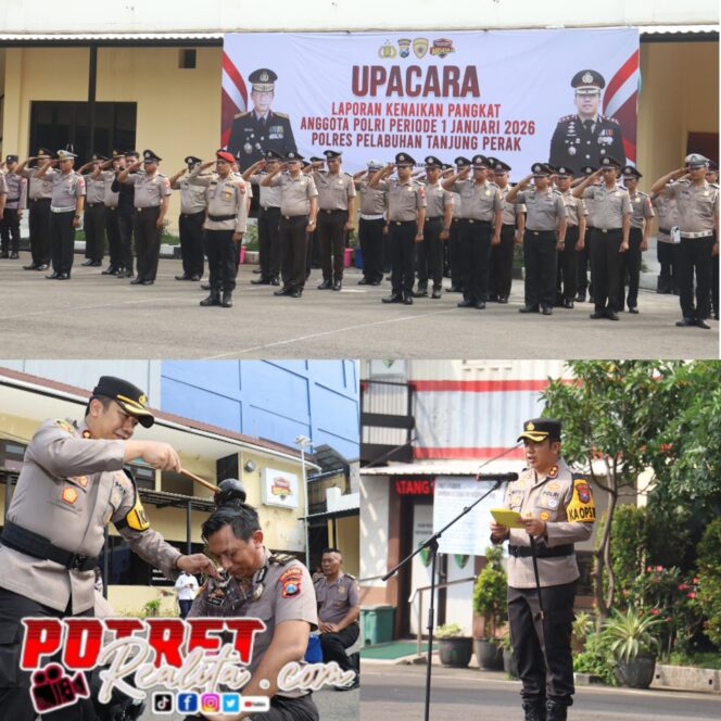 
 Apresiasi Kinerja Akhir Tahun, 47 Personel Polres Pelabuhan Tanjung Perak Naik Pangkat