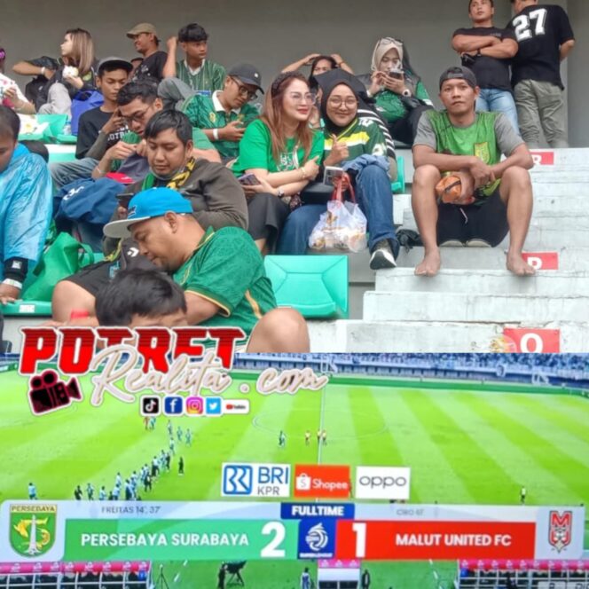 
 Ketua Serikandi MADAS Sedarah Hadiri Laga Persebaya, Ajak Suporter Jaga Sportivitas
