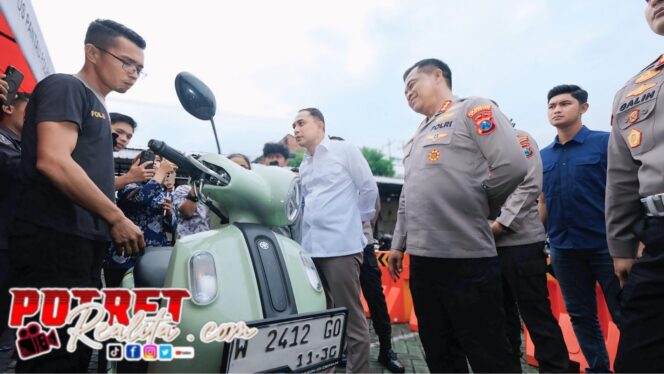 
 1.050 Motor Sitaan Dipamerkan, Polrestabes Surabaya Buka Bazar Ranmor Sesi Kedua