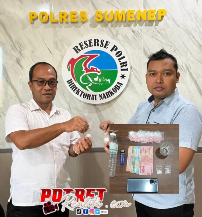 
 Polres Sumenep Tegas Berantas Narkoba, Pengedar Sabu Diciduk Bersama Bong dan Uang Tunai