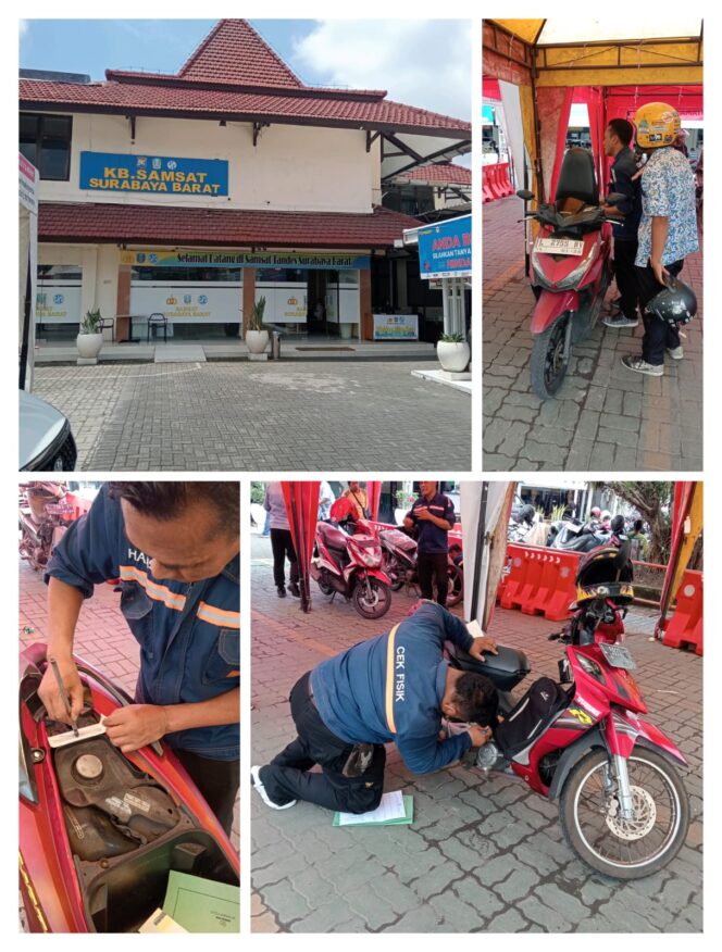 
 Cek Fisik Jadi Garda Awal Validasi, Pengawasan Ketat Warnai Pelayanan Samsat Surabaya Barat