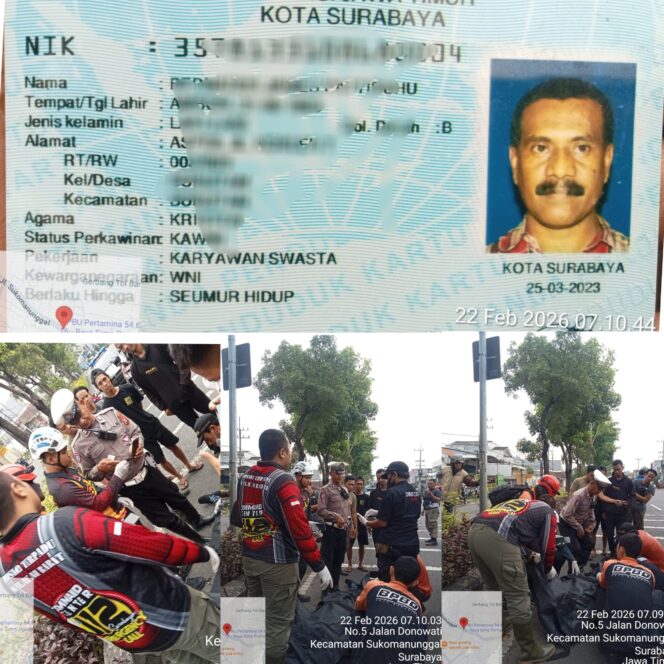 
 Pengendara Motor Tewas Usai Tabrak Pembatas Jalan di Sukomanunggal Surabaya