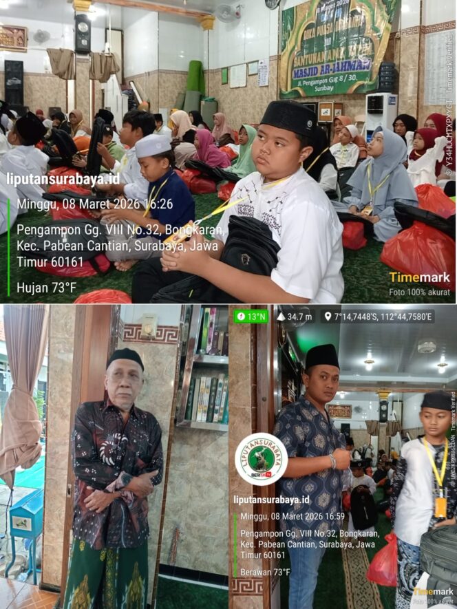 
 Shodaqoh 40 Santunan Anak Yatim dan Buka Bersama di Masjid Ar-Rahman Surabaya, Wujud Kepedulian di Bulan Ramadan