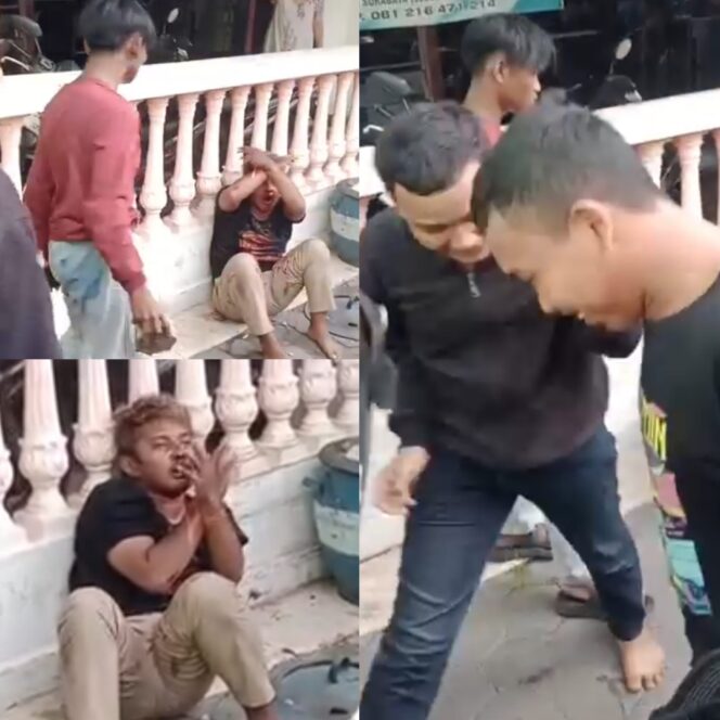 
 Jambret Kalung Emas di Platuk Gagal Kabur, Pelaku Babak Belur Dihakimi Massa