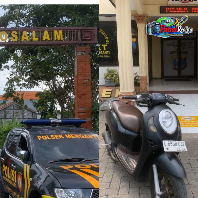 
 Kurang dari 24 Jam, Polsek Menganti Ringkus Pelaku Curas Driver Ojol dan Amankan Motor Korban