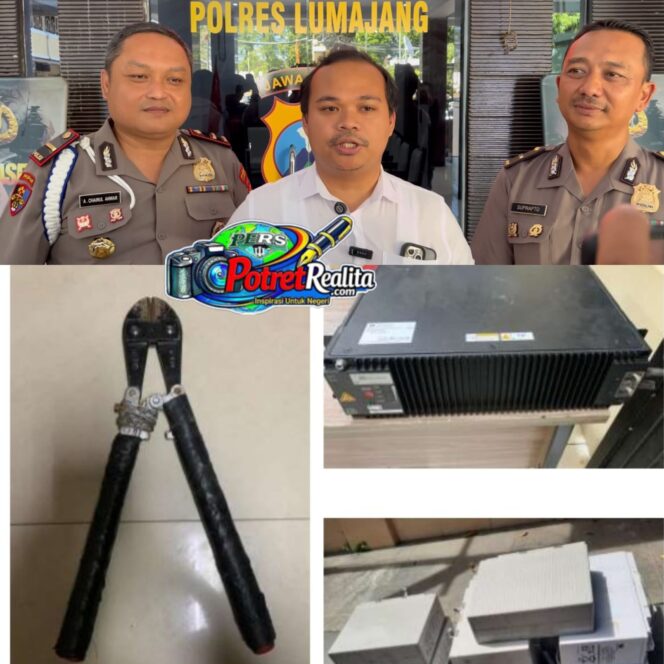 
 Kurang dari 24 Jam, Satreskrim Polres Lumajang Bekuk Spesialis Pencuri Baterai Tower Seluler
