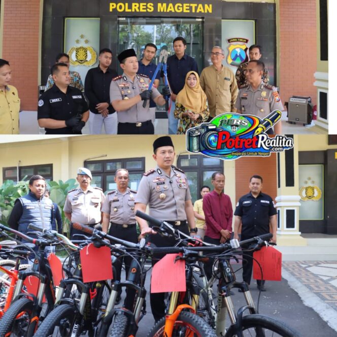 
 Viral di CCTV, Komplotan Pencuri Sepeda Antarprovinsi Dibekuk Satreskrim Polres Magetan