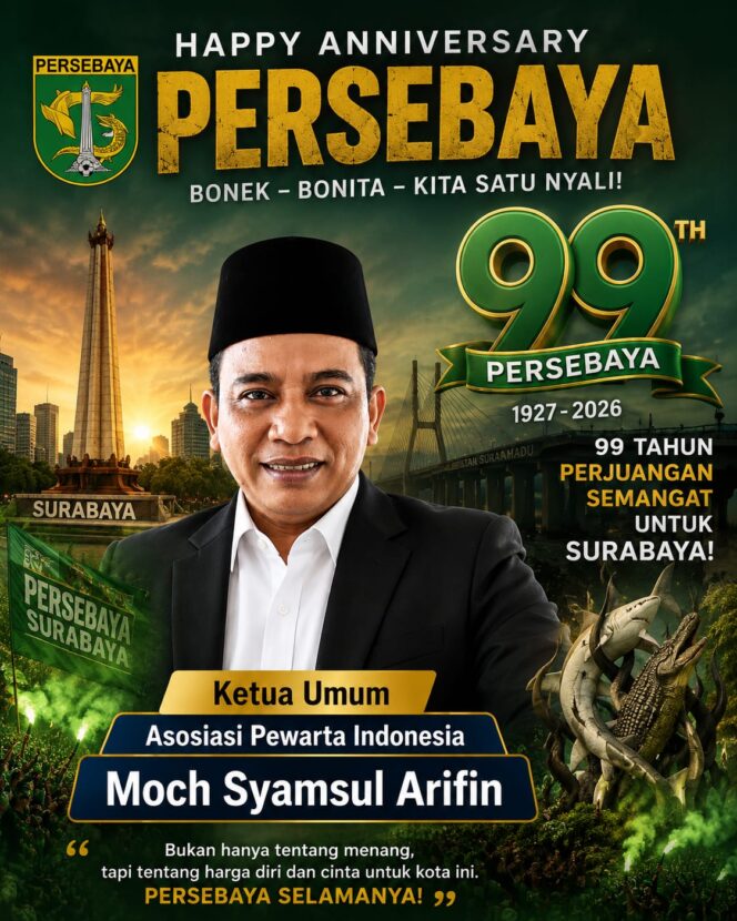 
 HUT ke-99 Persebaya, Ketum API: Bajul Ijo Adalah Kebanggaan dan Identitas Warga Surabaya