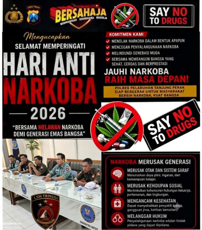
 LSM TRINUSA DPC Surabaya Dukung Peringatan Hari Anti Narkoba 2026