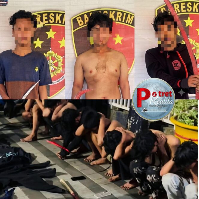 
 Bawa Tiga Sajam, Tujuh Anggota Gang Habogank Digagalkan Polisi Sebelum Tawuran di Bubutan