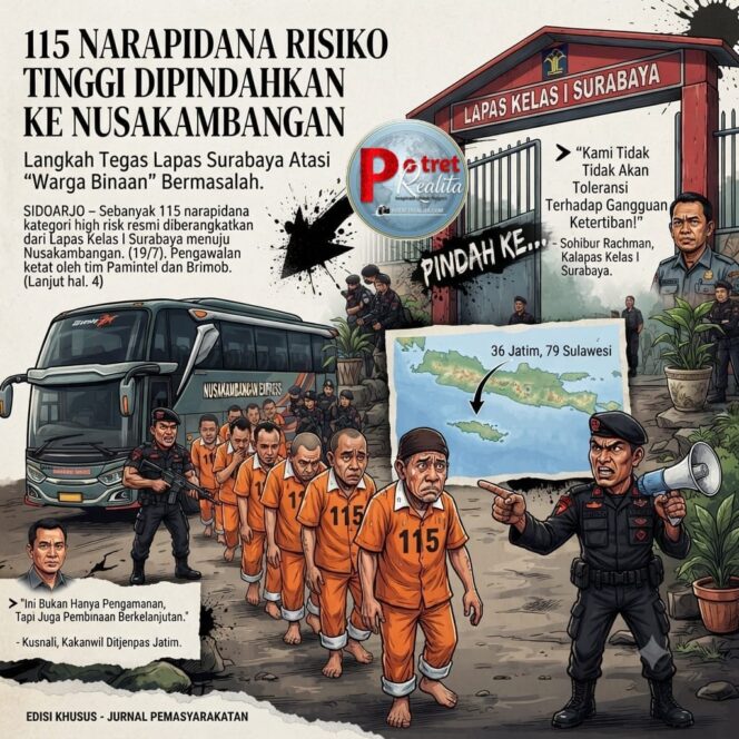 
 115 Napi High Risk Dipindah ke Nusakambangan, Ditjenpas Perkuat Keamanan dan Pembinaan