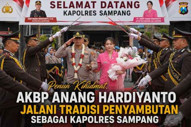 
 Penuh Khidmat, AKBP Anang Hardiyanto Jalani Tradisi Penyambutan Sebagai Kapolres Sampang