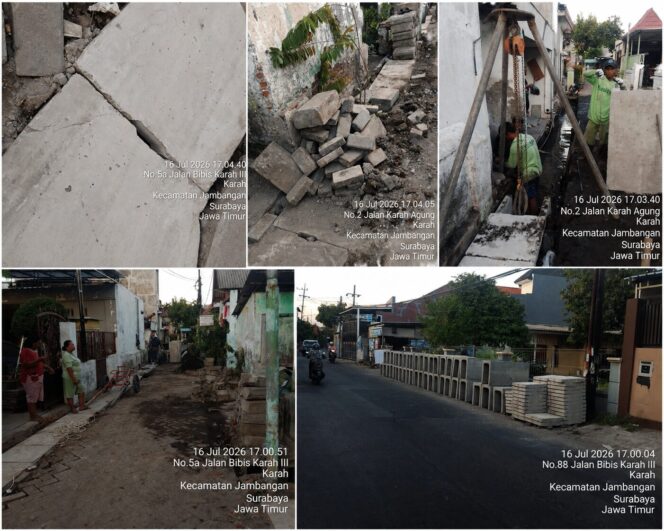 
 Proyek Gorong-Gorong Bibis Karah III Disorot, Diduga Tak Sesuai Spesifikasi dan Abaikan Standar K3