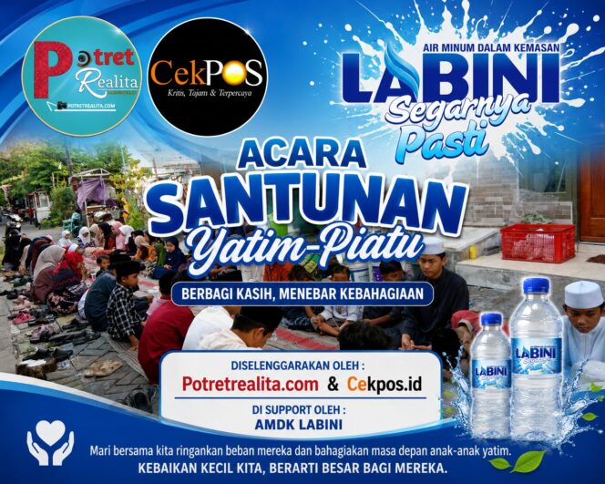 
 Semangat Berbagi untuk Sesama, Potretrealita.com dan Cekpos.id Gelar Santunan Yatim Piatu