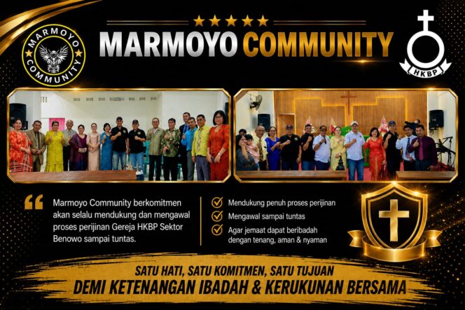 
 Marmoyo Community Tegaskan Komitmen Kawal Perizinan Gereja HKBP Sektor Benowo Hingga Tuntas
