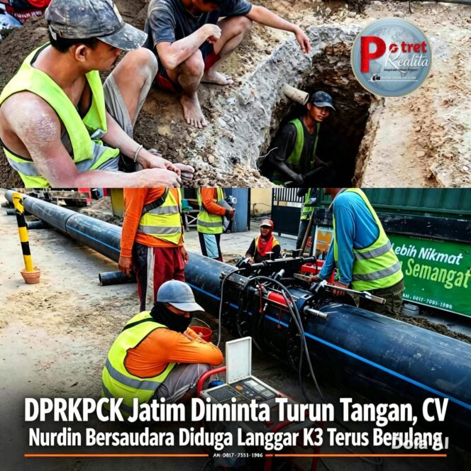 
 Janji Perbaikan Dipertanyakan, Penerapan K3 di Proyek SPAM Mojolagres Diduga Masih Longgar