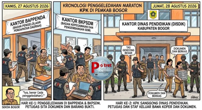 
 KPK Geledah 3 OPD Strategis Pemkab Bogor, Dugaan Korupsi Sistemik Mulai Terkuak