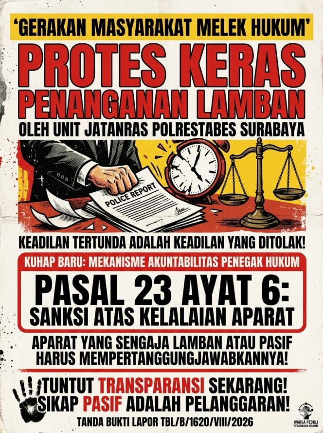 
 Singgung KUHAP Baru Pasal 23 Ayat 6, Masyarakat Minta Polri Profesional Dalam Penanganan Perkara