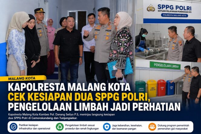 
 Kapolresta Malang Kota Cek Kesiapan Dua SPPG Polri, Pengelolaan Limbah Jadi Perhatian