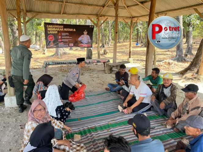 
 Karhutla Mengintai, Polres Gresik Ajak Warga Perketat Pengawasan Hutan Panceng