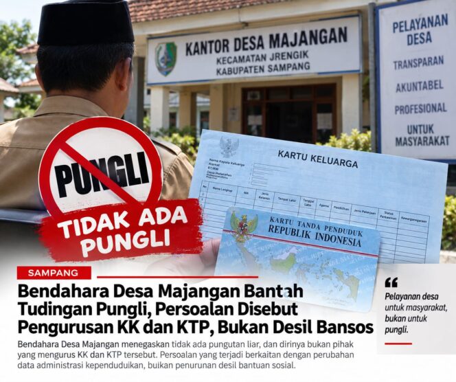 
 Isu Pungli Rp120 Ribu Dibantah, Bendahara Desa Majangan Tegaskan Bukan Pengurusan Desil