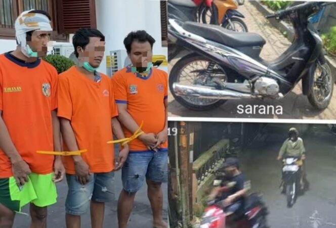 
 Kabur Lewat Genteng Saat Disergap, 3 Spesialis Curanmor Akhirnya Dibekuk Polisi
