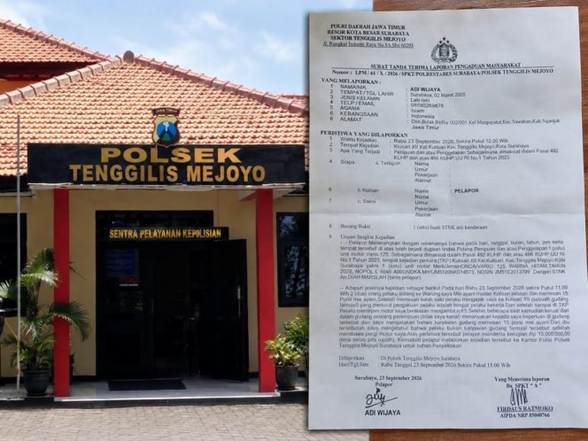 
 Motor Vario Dibawa Kabur Usai Pesan 15 Mie Ayam, Polsek Tenggilis: Masih Diselidiki