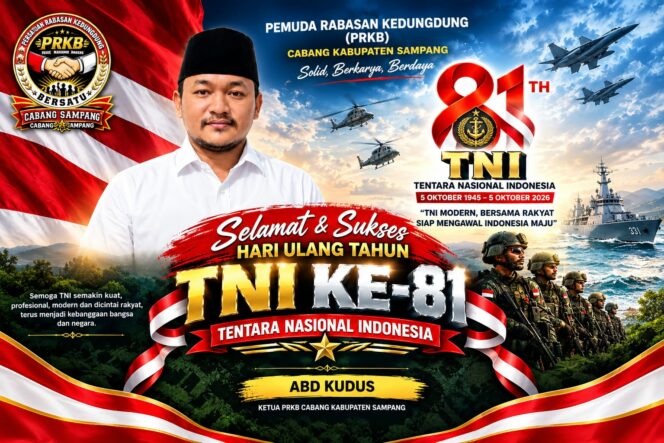 
 HUT TNI ke-81, Ketua PRKB Sampang Ajak Pemuda Perkuat Sinergi