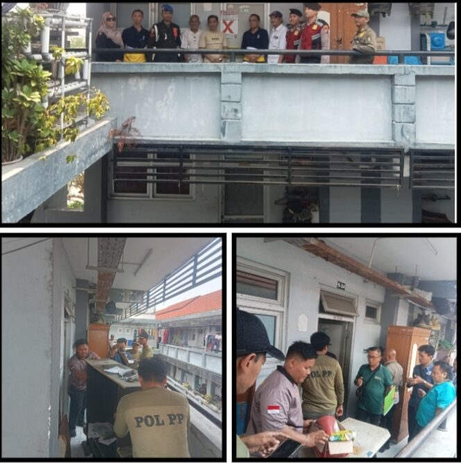 
 Nunggak Retribusi Lebih 2 Tahun, 1 Unit Rusunawa Tanah Merah Disegel Petugas Gabungan