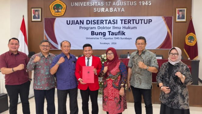 
 SELAMAT DAN SUKSES PROMOSI DOKTOR ILMU HUKUM Dr. Moh. Taufik, I.Kom., S.H., M.H. Ketua Umum DPP MADAS SEDARAH