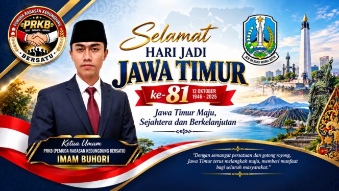 
 Ketua Umum PRKB Imam Buhori Sampaikan Ucapan Selamat Hari Jadi ke-81 Provinsi Jawa Timur