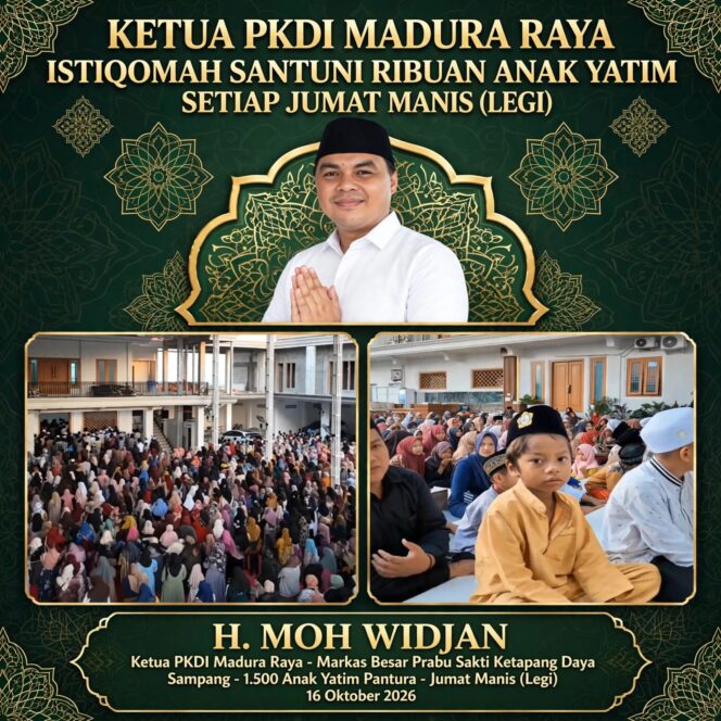 
 Aksi Nyata Peduli Yatim, Ketua PKDI Madura Raya Gelontorkan Santunan untuk 1.500 Anak di Sampang