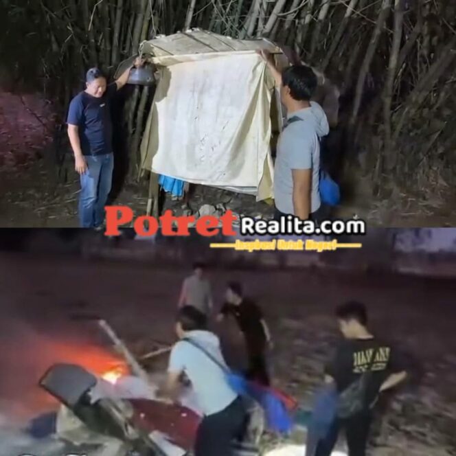 
 Polres Bangkalan Gerebek Bilik Diduga Tempat Pesta Sabu di Socah, Bangunan Liar Dibakar