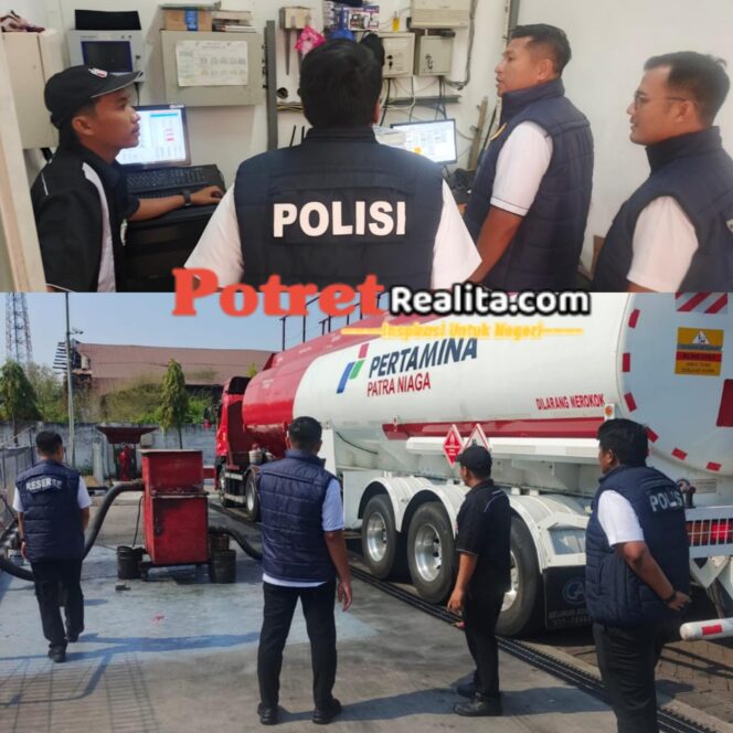 
 Polres Tanjung Perak Pantau Distribusi BBM, Pasokan Pertalite dan Solar di SPBU Margomulyo Lancar