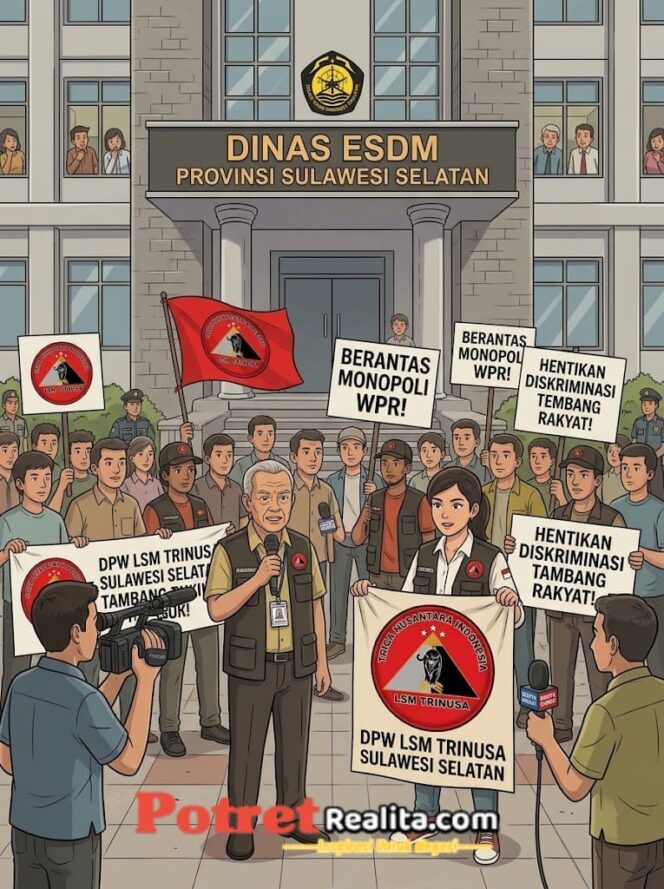 
 LSM Trinusa Sulsel Soroti Pelayanan Dinas ESDM, Siap Laporkan Dugaan Monopoli WPR ke APH
