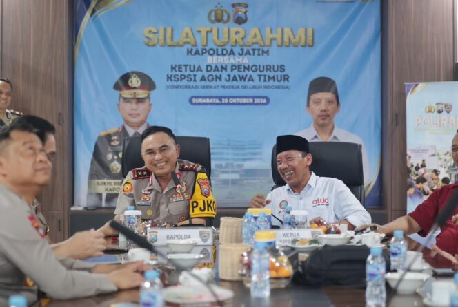 
 Kapolda Jatim Tegaskan Serikat Pekerja Mitra Strategis Polri, Komitmen Jaga Lapangan Kerja Lewat Program Poliran