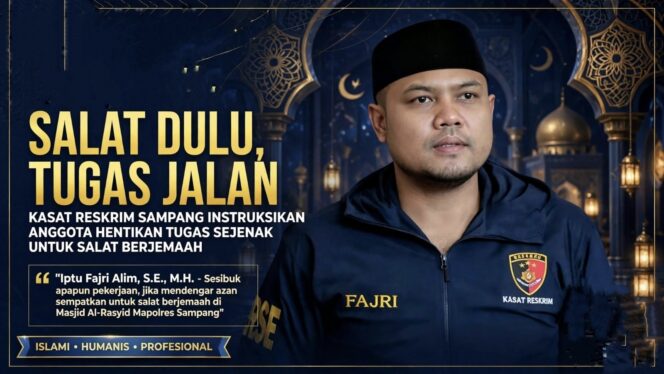 
 Padatnya Tugas Bukan Alasan Tinggalkan Ibadah, Iptu Fajri Alim Tekankan Salat Berjemaah